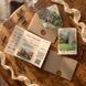 Крафт приглашения на свадьбу с акварельным рисунком замка, Бежевый