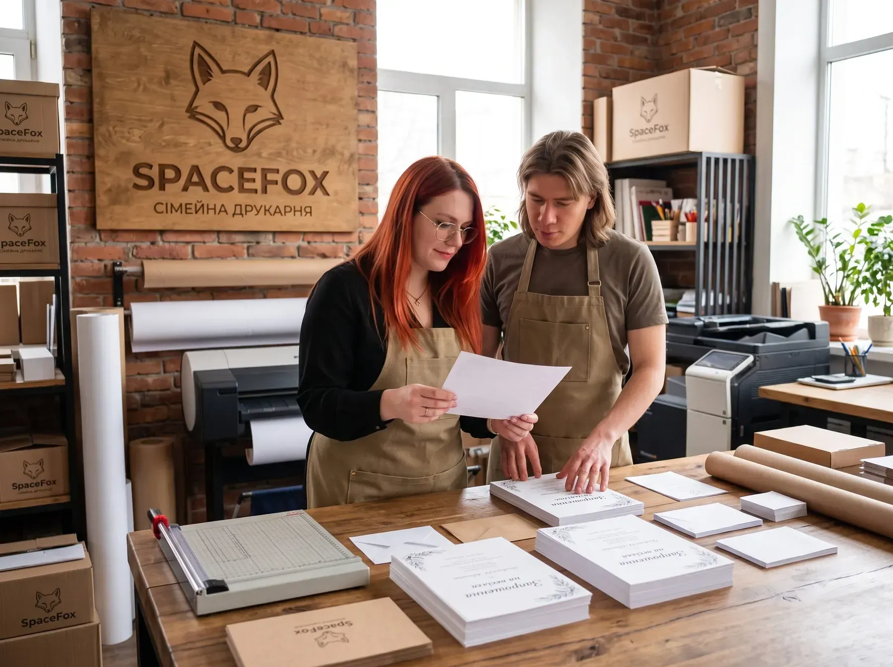 Печать свадебных приглашений в семейной типографии SpaceFox