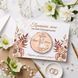 Крафт приглашения на свадьбу Save the Date с деревянным магнитом, Коричневый